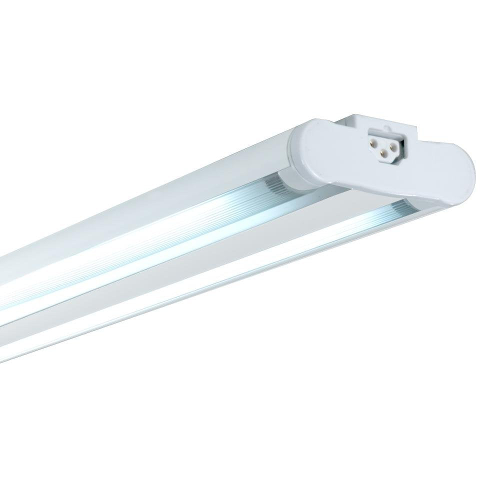 Jesco Lighting SG5AT-35/64-WH T5 Light Fixture, 35W, 6400K, Stainless Steel, 58.25in L x 2.875in