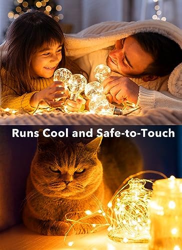 Brightown LED Fairy Lights 12 Pack - 7ft Warm White Copper String Lights, Waterproof for Crafts, Weddings, Parties, Christmas