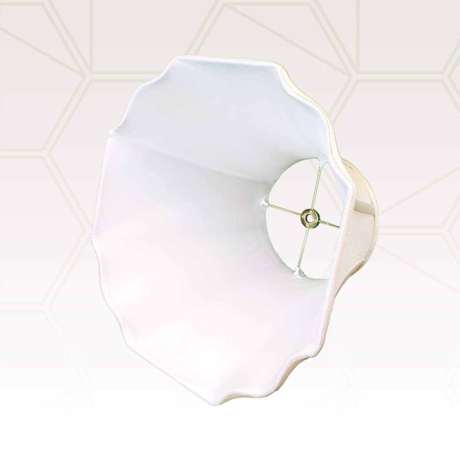 Royal Designs, Inc. Bso-701-16Bg Flare Bottom Outside Corner Scallop Basic Lamp Shade, 9 X 16 X 12, Beige