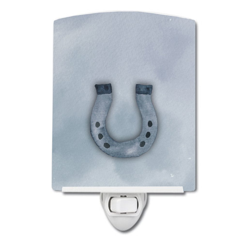 Carolines Treasures BB7370CNL Horseshoe Watercolor Ceramic Night Light Compact, ULCertified, Ideal for Bedroom, Bathroom, Nurs