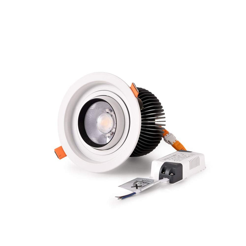 OZZKI Recessed LED Downlights For Ceiling 30W Highlight Ceiling Lighting Fixture Warm White 3000K 1000LM Aluminum Round Panel Sp