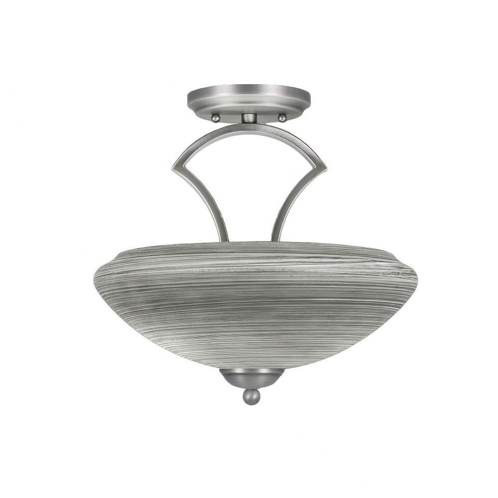 Toltec Lighting Zilo 2 Light Semi-Flush in Graphite (563-GP-685)