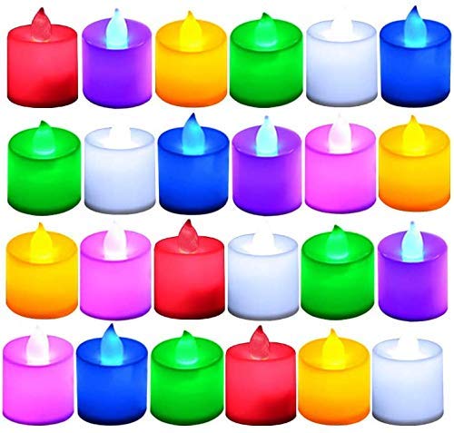 Rangwell LED Candle Tealight Diya Decorative Lights for Home Wall Lighting Decoration (Yellow Warm) (Decorative Candles-12) (Pac