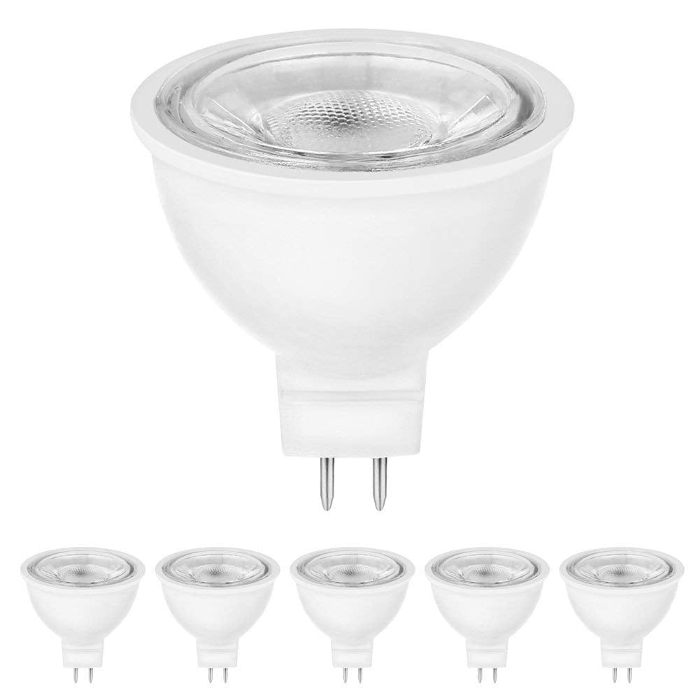 Edearkar MR16 LED Light Bulbs 5W Warm White 3000K Non-Dimmable 6 Pack Copper