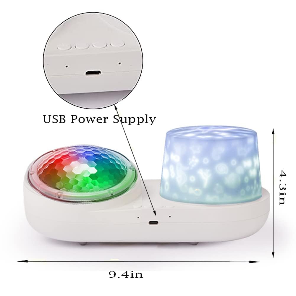 Star Projector Night Light - Double Kids Night Light Projector With Usb Cable, 360 Degree Rotation Led Galaxy Projector Gifts Fo