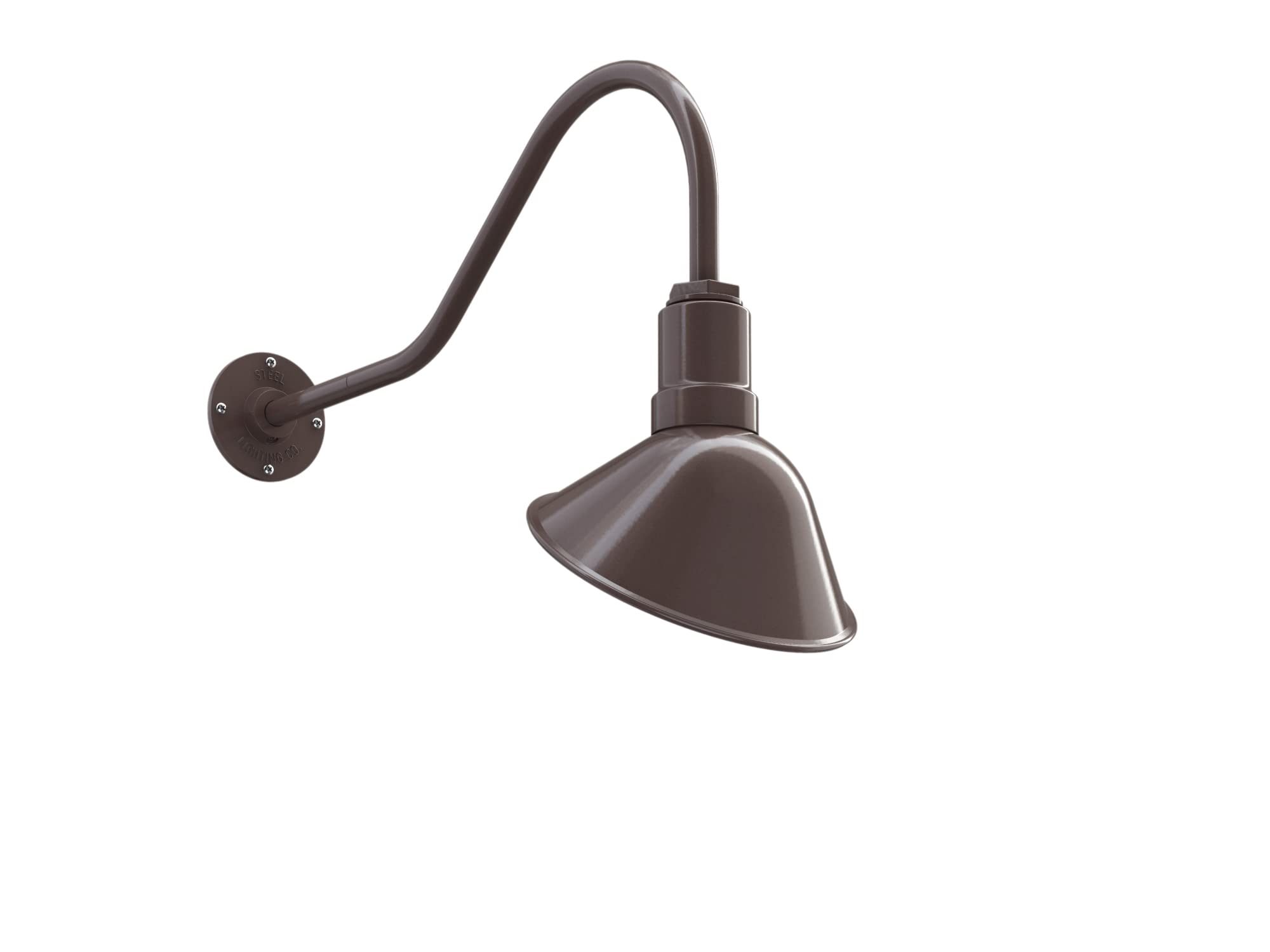 Steel Lighting Co. Venice Store Sign Light | for Outdoor Restaurant Accent Wall | 9 inch Dome | 23 inch Gooseneck | Made in Amer