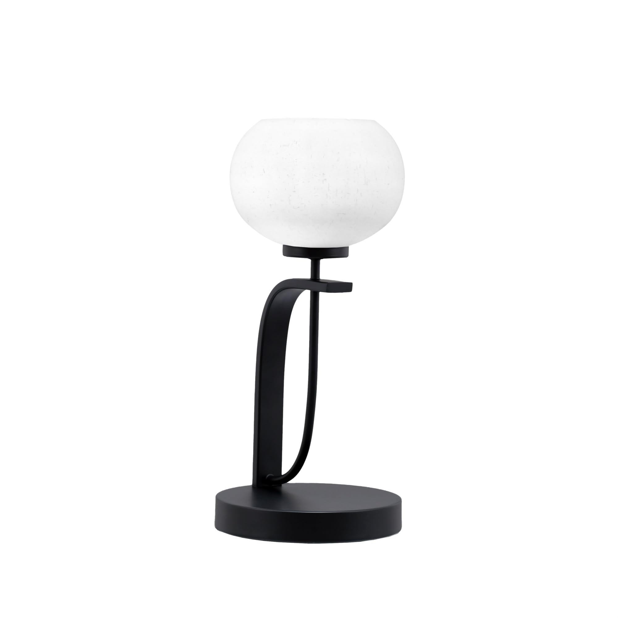 Cavella 1 Light Accent Lamp Shown In Matte Black Finish With 7" White Muslin Glass