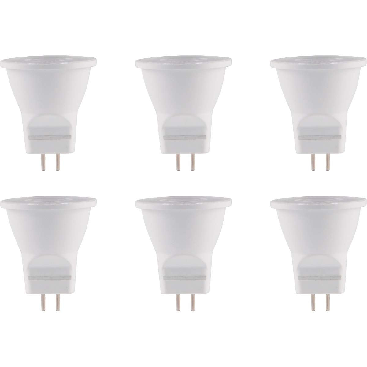 Elitco Lighting Dimmable 3W Led Mr11 Light Bulb 3000K - Pack Of 6, White