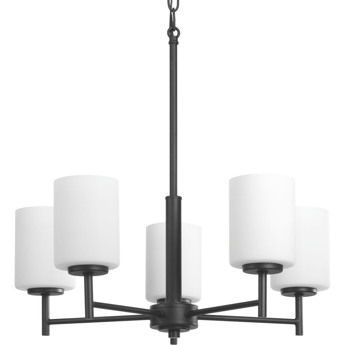 Progress Lighting P4319-31 Transitional Five Light Chandelier From Replay Collection In Black Finish
