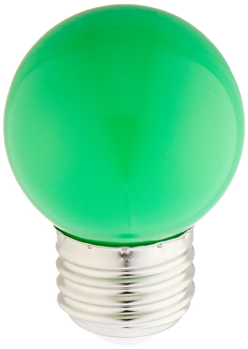 Bulbrite LED Colors G14 Non-Dimmable Medium Screw Base (E26) Light Bulb 15 Watt Equivalent Green 1-Pack