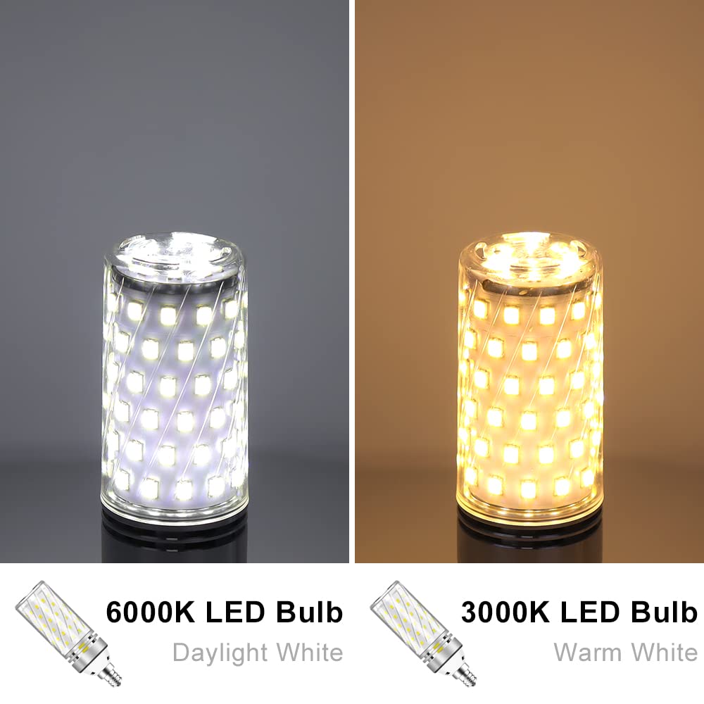 Inshareplus E12 Led Bulbs, 16W E12 Base Led Light Bulb, Warm White Soft White 3000K, Cri80+, 1500Lm 120W Equivalent, Led Chandel