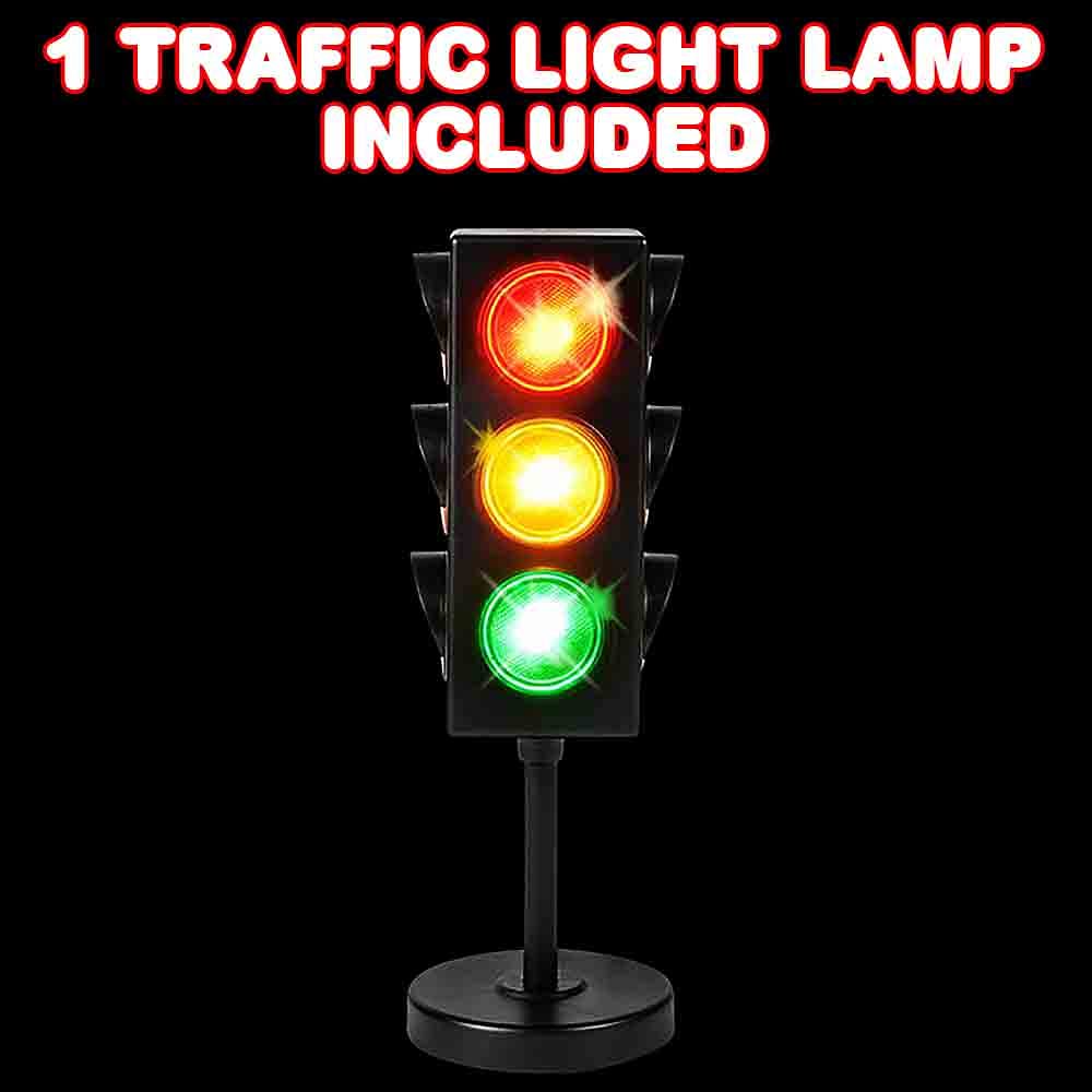 Artcreativity Traffic Light Table Lamp For Kids, 1 Pc, Bedside Lamp With Color Changing Leds, Cool Nightlight For Girls And Boys, Decorative Lamp For Living Room, Bedroom, Or Playroom, 11 Inches