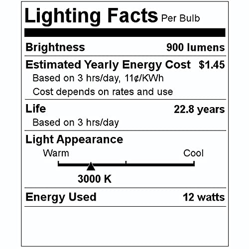 Ge 84380 Led Par30 Flood Light Bulb, 12 Watt, 900 Lumen, 3000K, Dimmable, 6 Pack