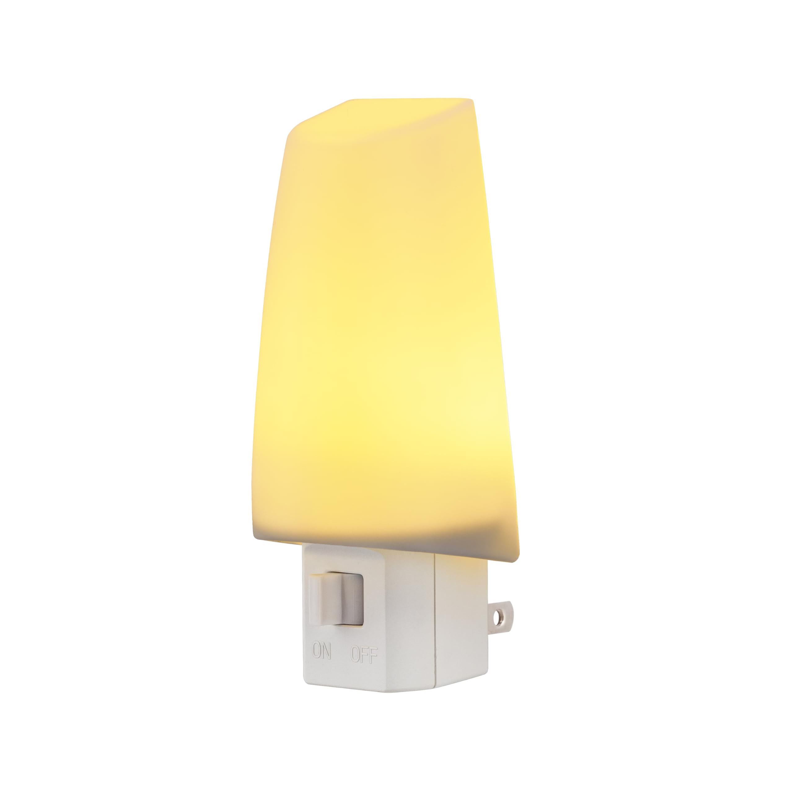 Lights By Night LED Night Light, Plug-in Manual On/Off, Warm White, Amber Shade, Model 44941, Ideal for Bedroom, Bathroom, Nursery