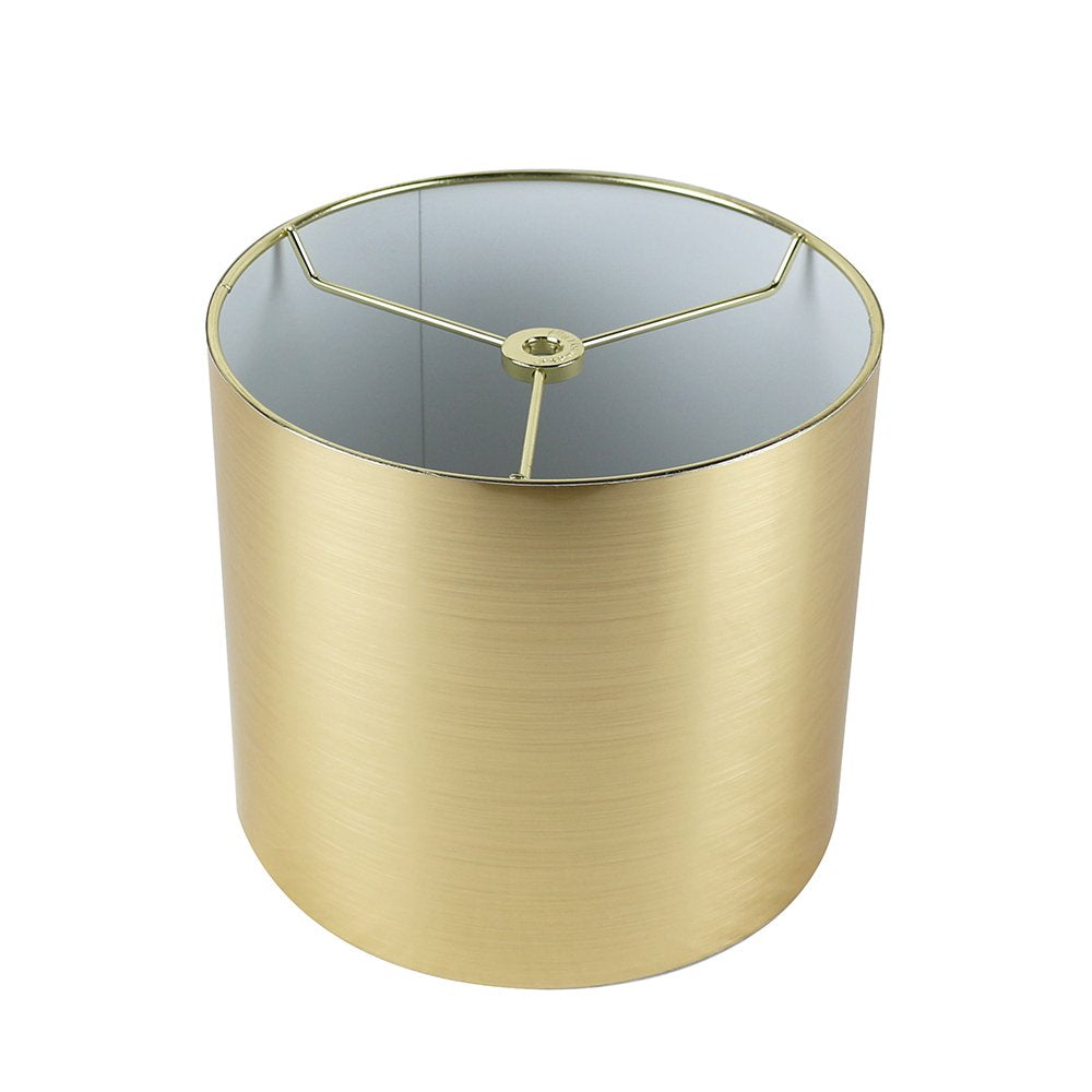 Urbanest Classic Drum Metallic Lampshade, 8-inch by 8-inch by 7-inch, Gold