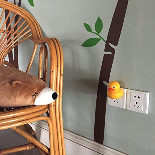 Feihuan 2 Pack Plug In Led Night Light With Cute Duck Dusk To Dawn Sensor Kids Decor Warm White 2700K Classic Kit -Be Safe At Ni