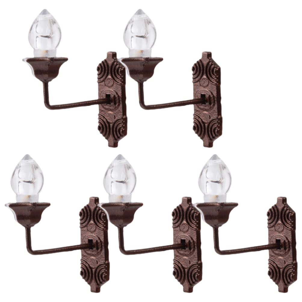 Yardwe Mini Wall Lamp Set of 5 Tiny Moss Micro Landscape Wall Lights 0.90In Luminous DIY Table Lamps for Miniature House Decorat