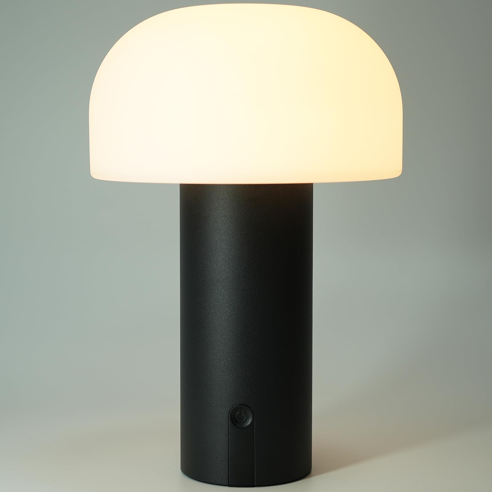 WEILAILUX Cordless Mushroom Table Lamp  Waterproof Shower Lamp  Battery Operated Table Lamp Rechargeable  Touch Dimmable Night Light for Bedroom/Patio/Camping/Dinning/Outdoor (Black)