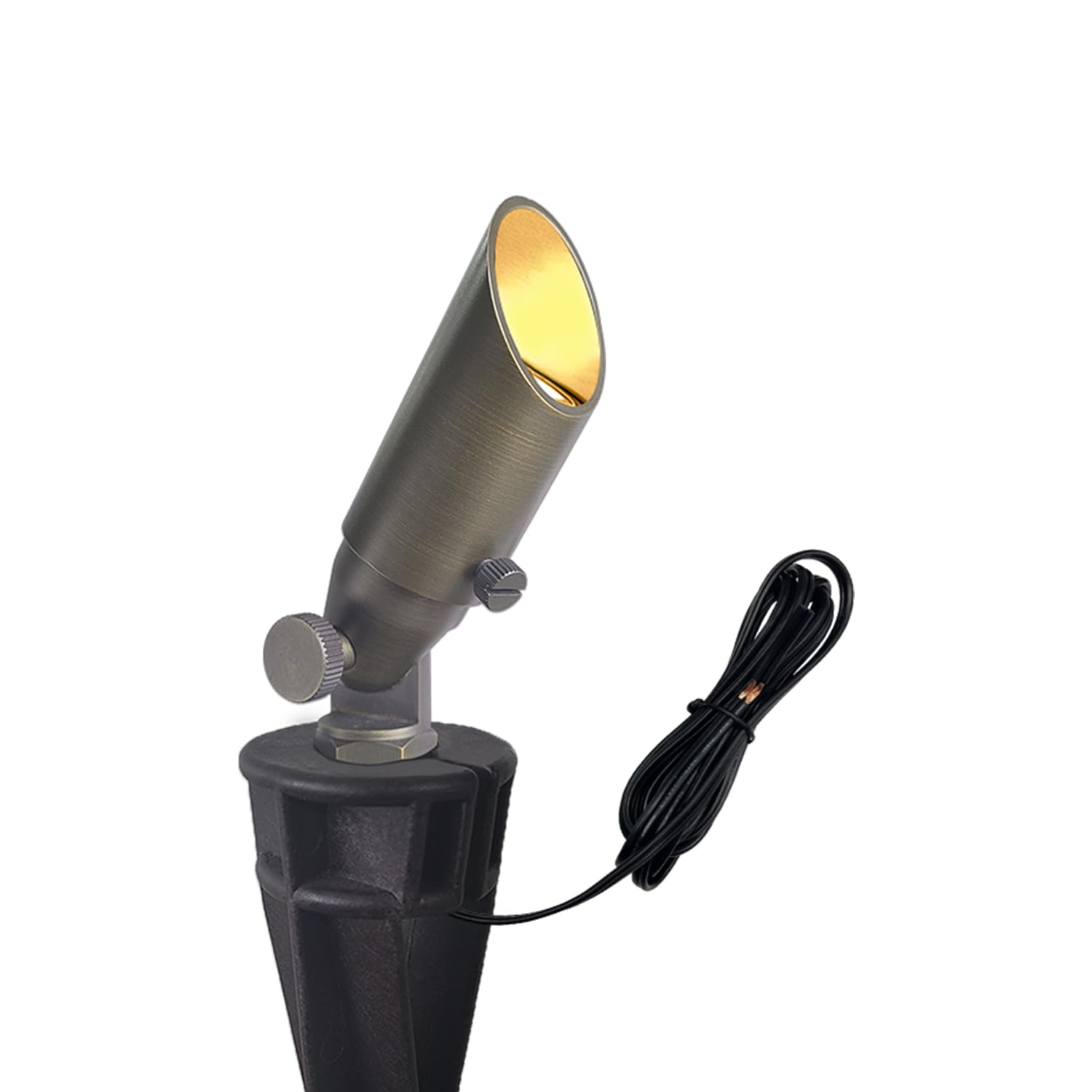 COLOER Mini Size Die-cast Brass Landscape SpotLights Outdoor,12Volt AC/DC Low Voltage Landscape Lighting,IP65 Waterproof Outdoor