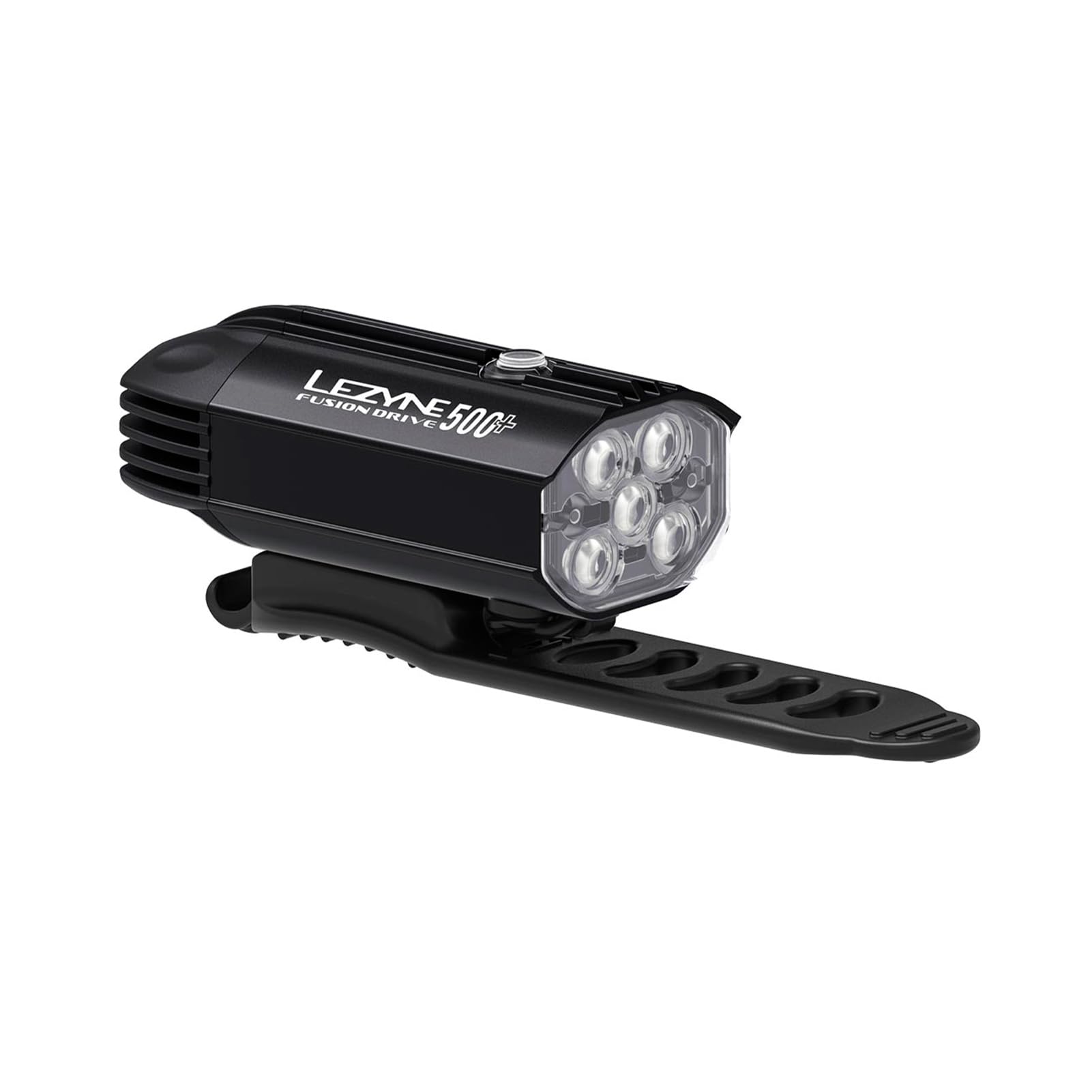 Lezyne Fusion Drive 500+ Front Bicycle Light - Durable Aluminum Weatherproof Ipx7 Waterproof Usb-C Rechargeable Led Bike Headlight With 3 Solid & 3 Flash Modes - Integrated Silicone Rubber Strap Mount