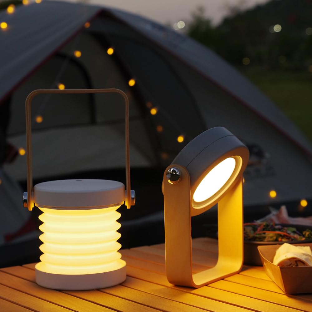 Collapsible Led Rechargeable Camping Lantern Lamp,Touch Battery Powered Light,Portable Emergency Flashlight,Suitable for Outdoor