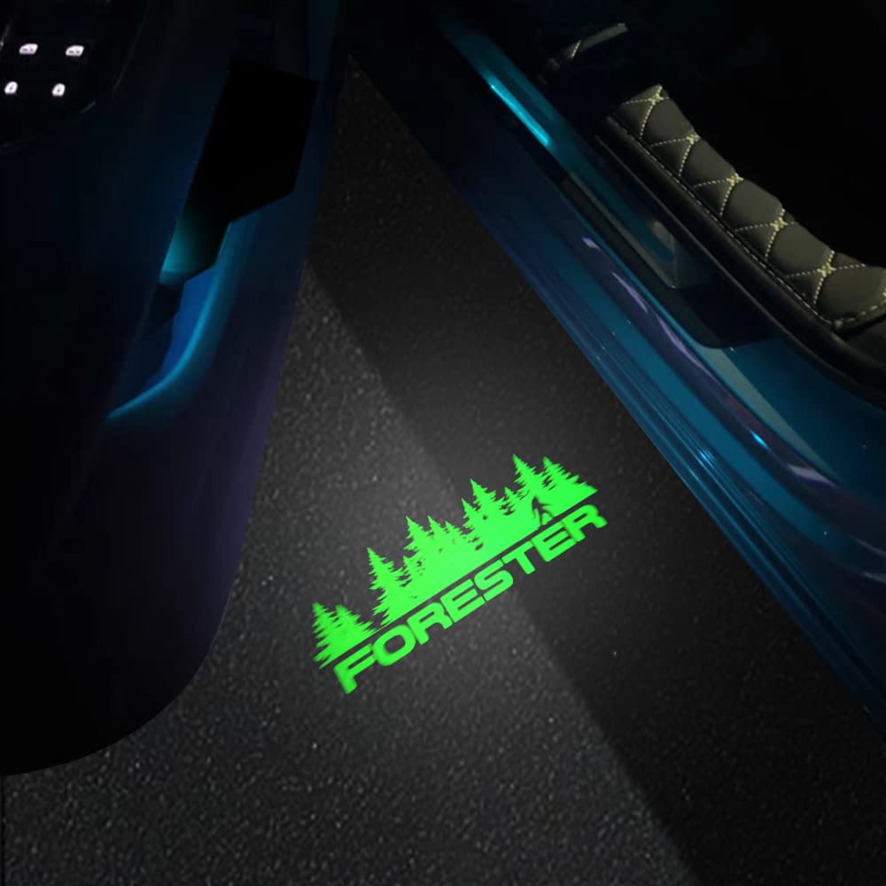 2 Pcs Non-Fading Led Car Door Logo Lights Courtesy Projector Laser Welcome Light Ghost Shadow Forester Accessories Puddle Lamp C