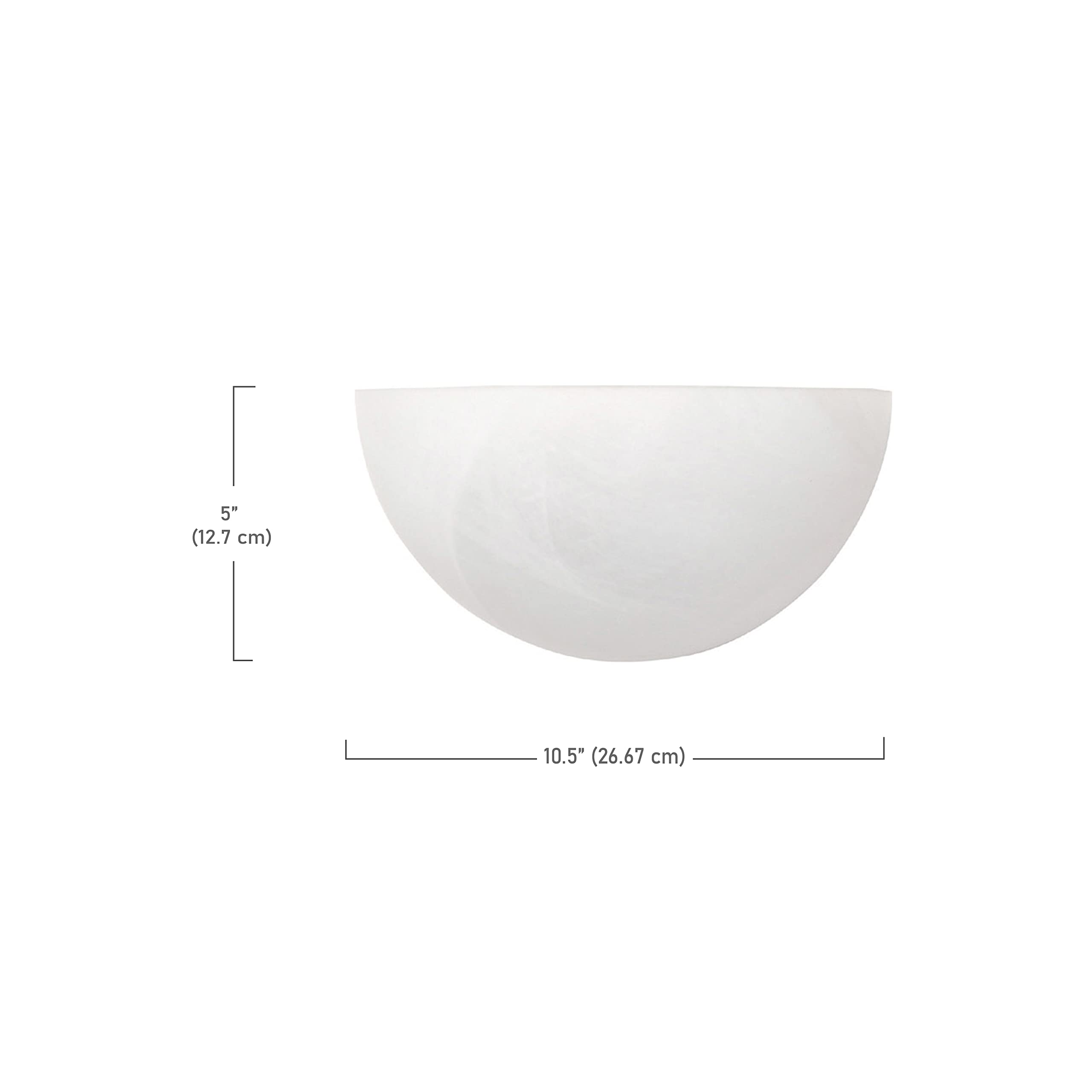 Capital Lighting 1681MW Modern Minimalistic Wall Sconce, 1-Light 100W, 5inH x 11inW, Faux White Alabaster Glass, Matte White