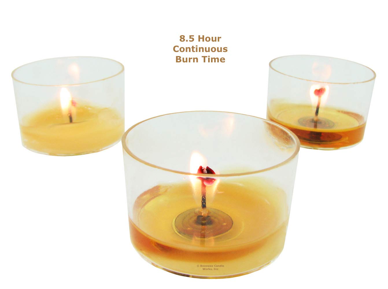 Beeswax Candle Works, 8-Hour Tea Lights (Pack Of 18) 100% Usa Beeswax