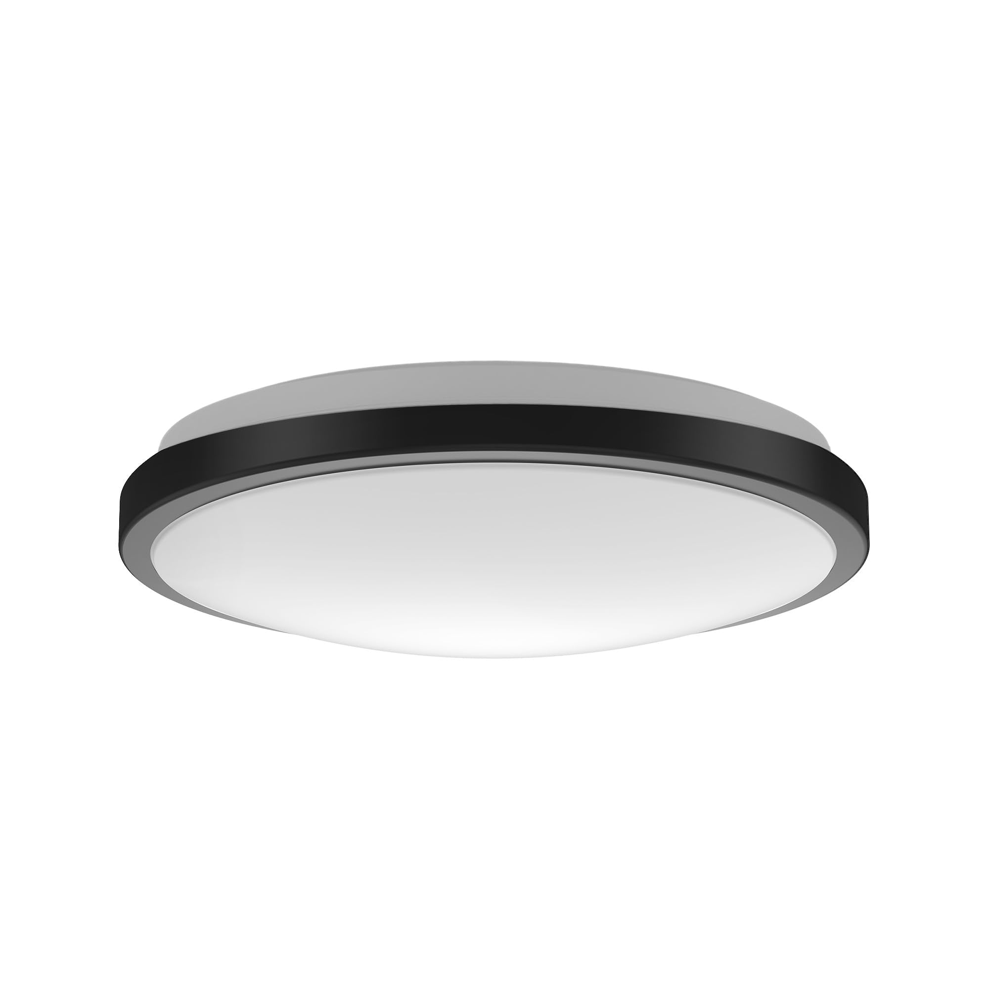 DYMOND LED Ring Ceiling Light Flush Mount Matte Black (10'' Ring)