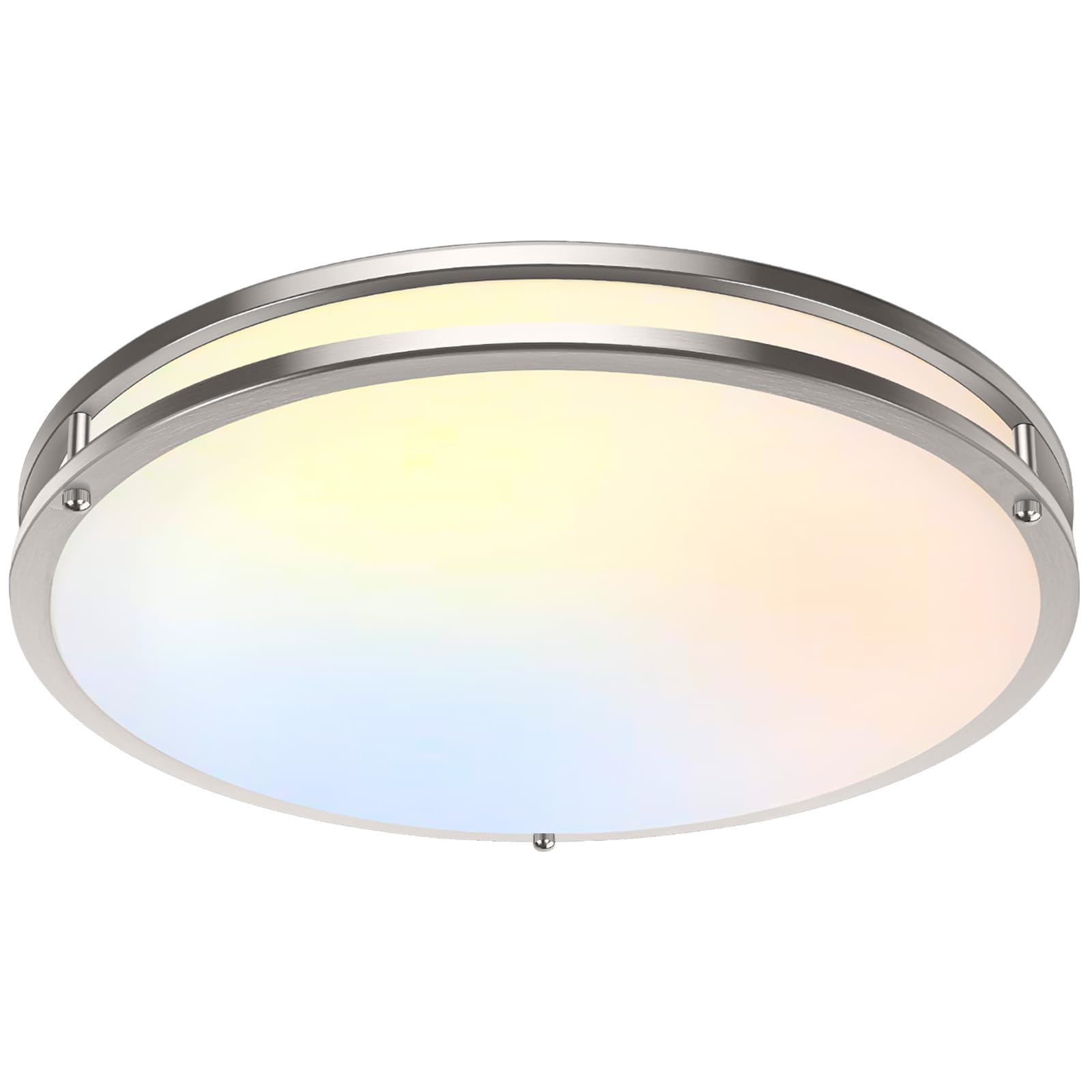 Tobusa 18Inch Led Flush Mount Ceiling Light, 50W 5600Lm Bright Dimmable Led Ceiling Light Fixture, 2700K-6500K Adjusted, Modern 