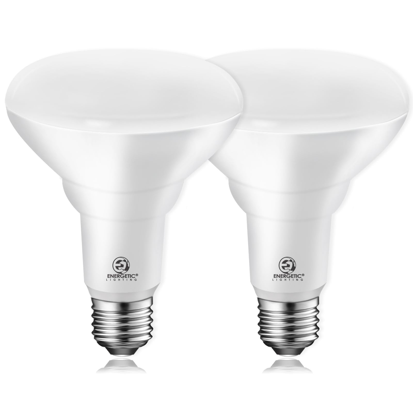 Energetic BR30 LED Recessed Light Bulb, 9W=75W, 4000K Cool White, 900LM, Dimmable Ceiling Flood Light Bulb for Cans, CRI80+, UL Listed, 2Pack
