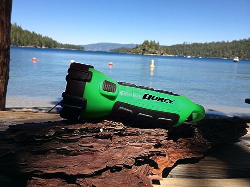 Dorcy LED Flashlight, 150 Lumen, Floating, Water Resistant, Rubber, Neon Green, Model 41-2513