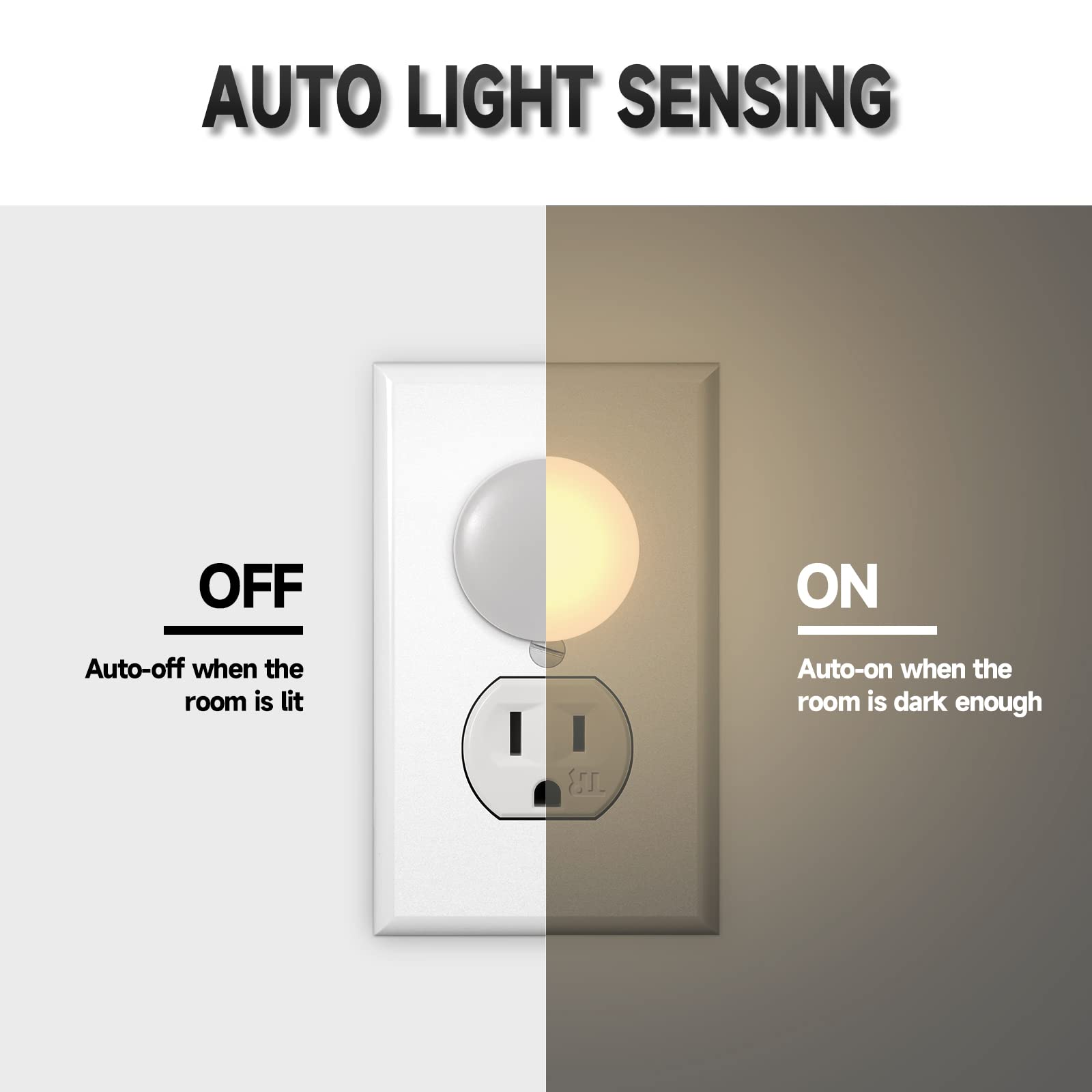 4Pack Night Light Plug Into Wall, Led Dimmable Nightlights Lamp With Dusk To Dawn Sensor Automatic On And Off, 3 Color Temperatu