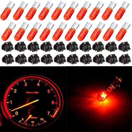 Cciyu T5 Halogen Light 37 74 Light Bulb Instrument Dashboard Gauge Cluster Incandescent Light With Twist Lock Sockets