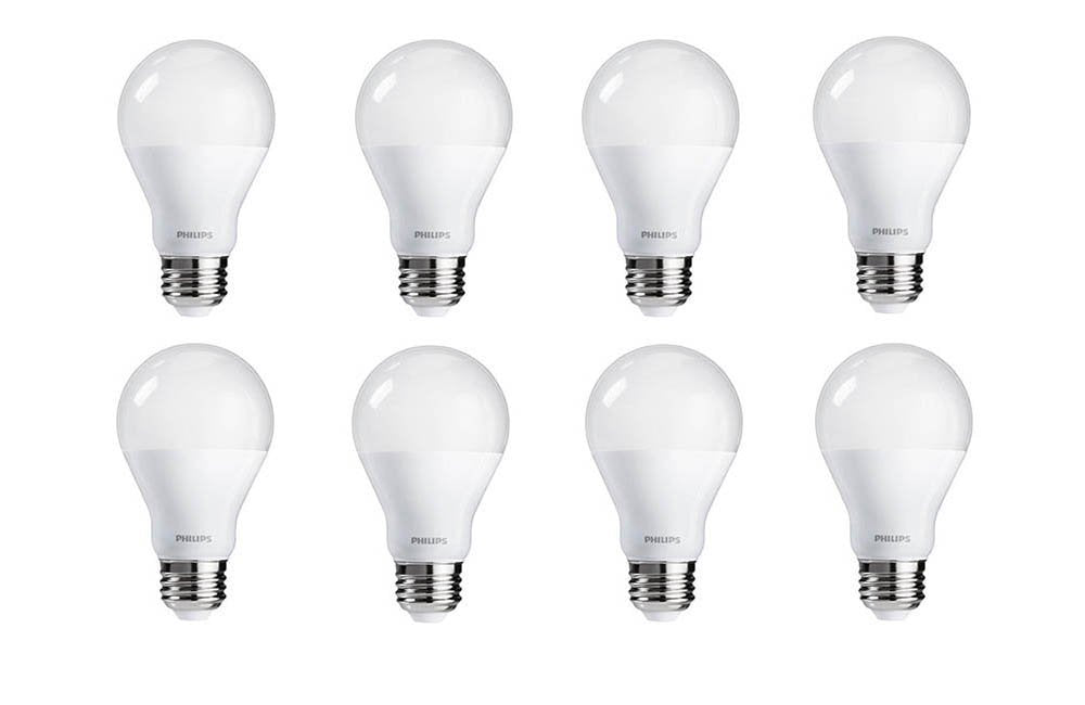 Philips Led Dimmable Frosted Light Bulb, 9.5W (60W Equivalent), 8 Count, Glass