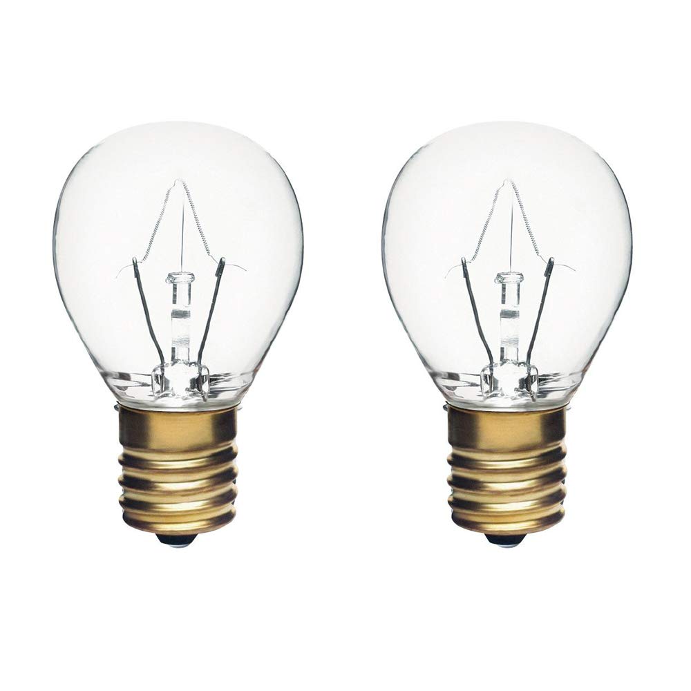 25W Incandescent Lava Lamp Replacement Light Bulb, S11, E17 Intermediate Base, 170 Lumens, Dimmable, 130V, (2 Pack)