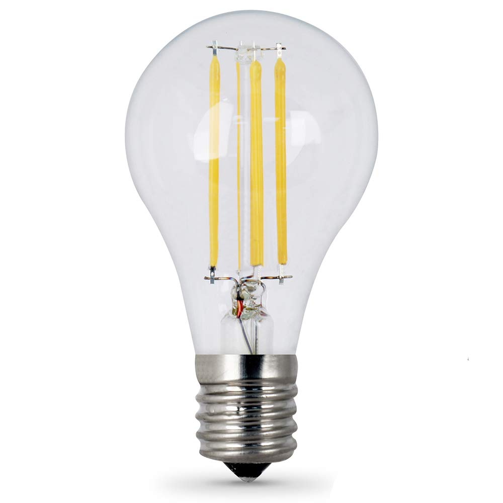 Feit Electric LED E17 Base Light Bulb, 75W EQ, 5000K Daylight, Glass, 2 Count, Model BPA1575N/850/FIL/2