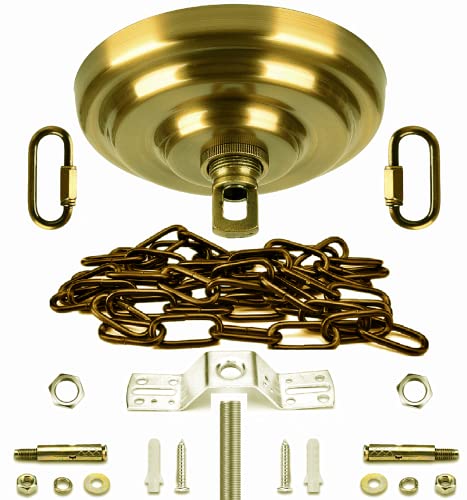 Rojoser Heavy Duty Canopy Kit With Vintage Gold Copper Pendant Light Fixture Chain
