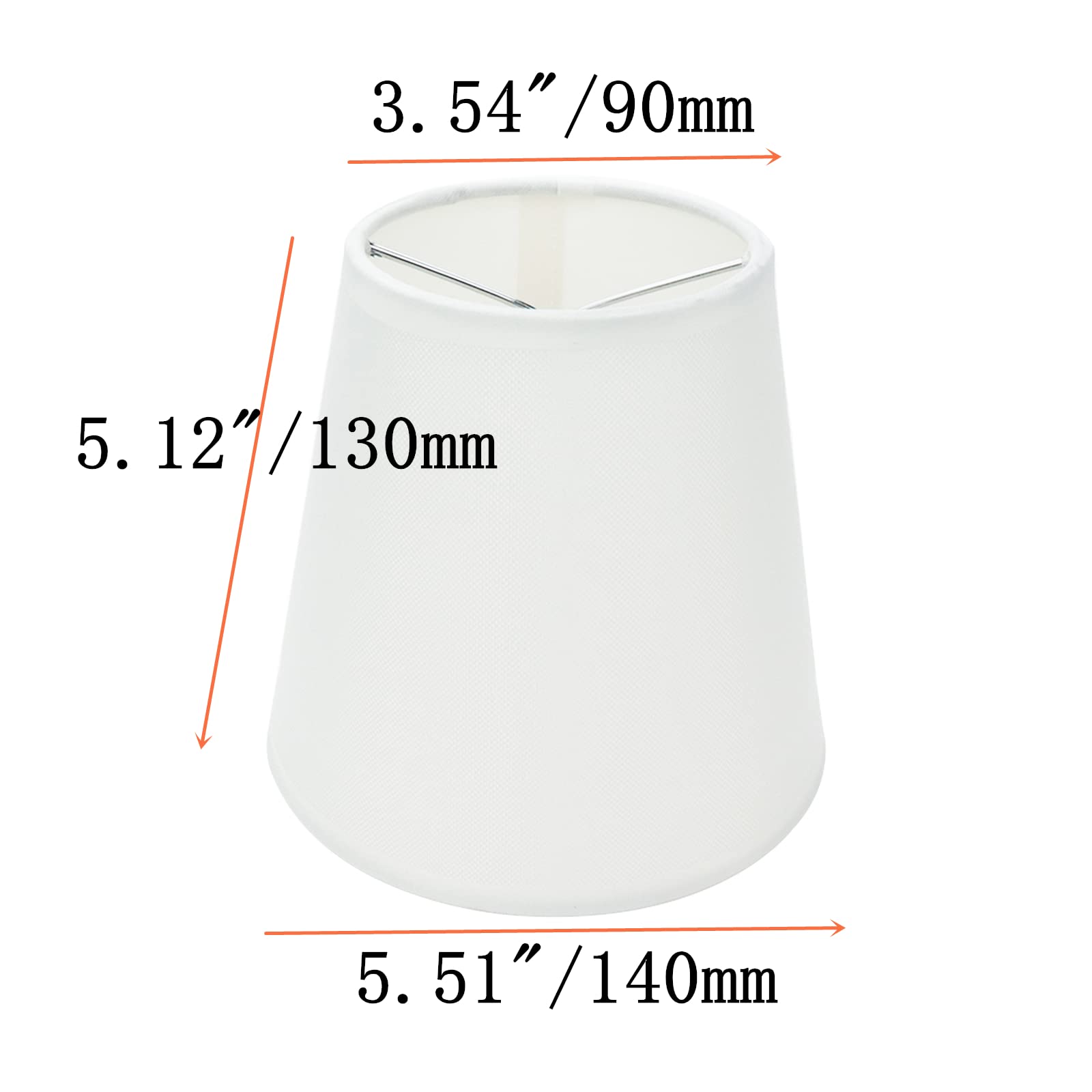 Tsnamay 6Pcs Handmade Chandelier Shades,Linen Clip On Chandelier Lamp Shades,Small Lamp Shades Set Of 6 For Chandelier Lampshade,Beige White