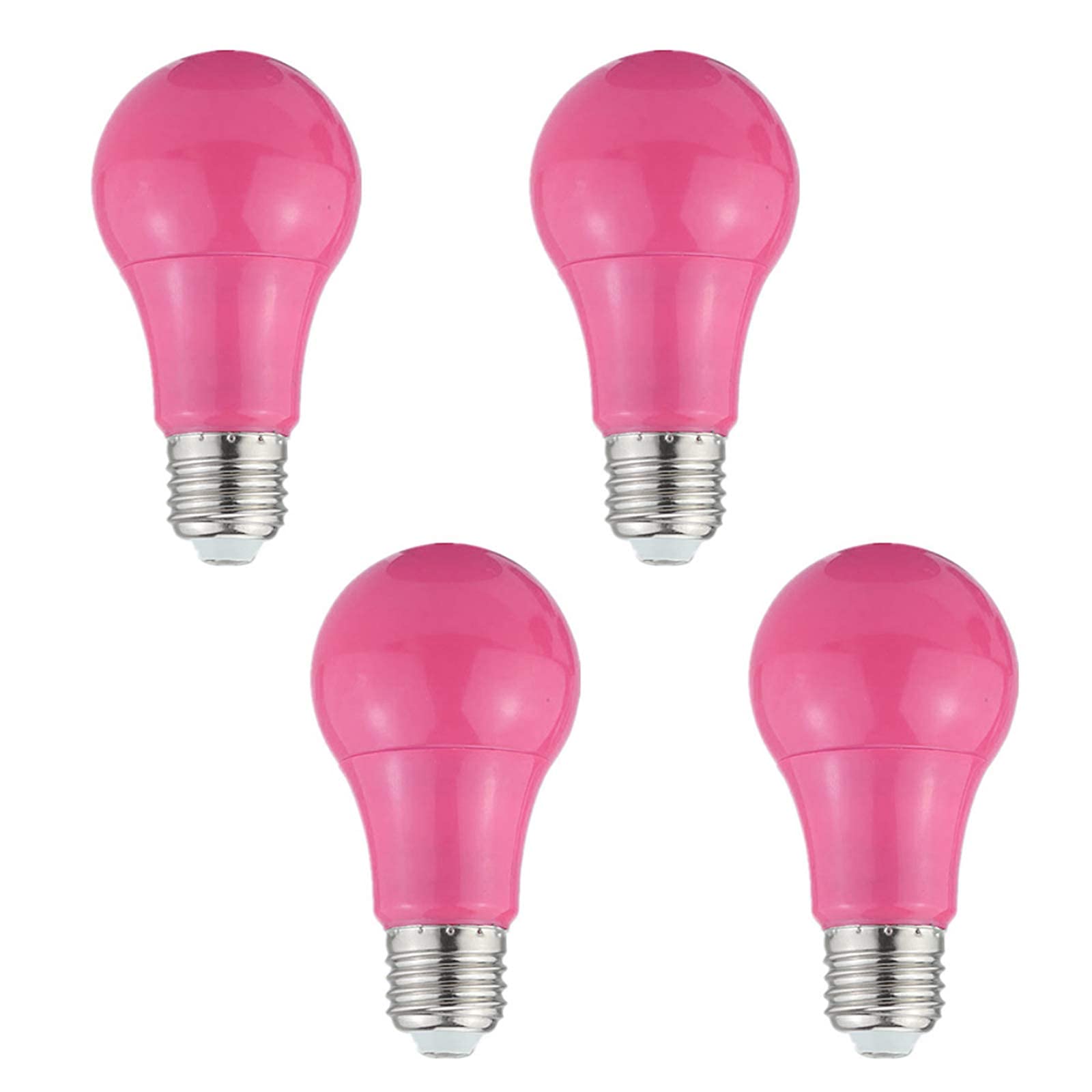 A19 Led Pink Light Bulbs, 7W(50Watt Equivalent) E26/E27 Base Led Pink Colored Lights, Decorative Illumination Bulb For Party Dec
