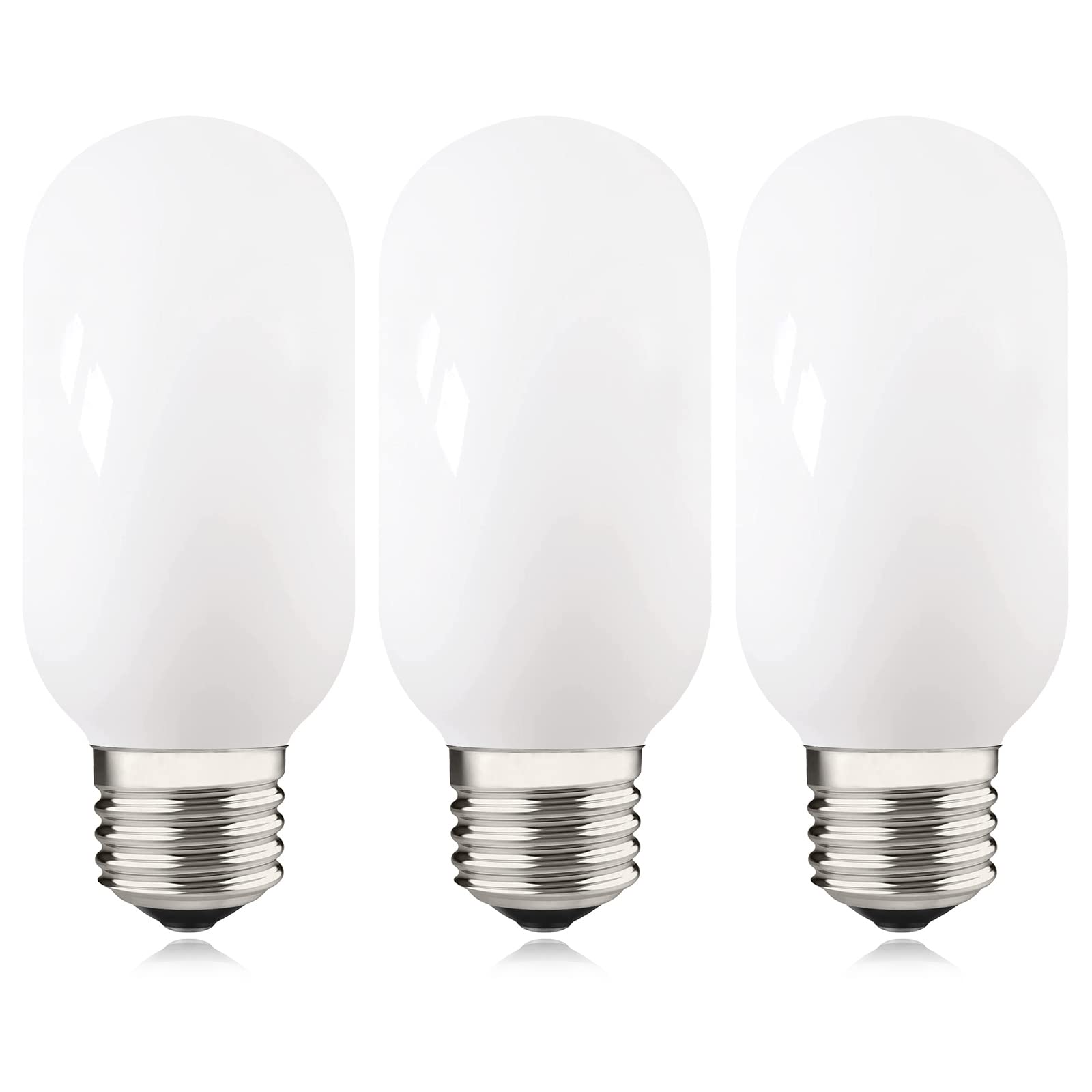 Generic T45/T14 LED Bulb, Dimmable E26, 4W Soft White 3000K, 400LM, Milky Glass, 3 Pack