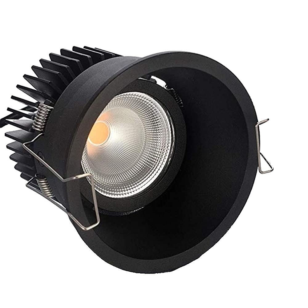 OZZKI Recessed 10W LED Ceiling Panel Lamps Living Room Aisle Round COB Anti-glare Indoor Recessed Flat Ceiling Spotlight Modern 