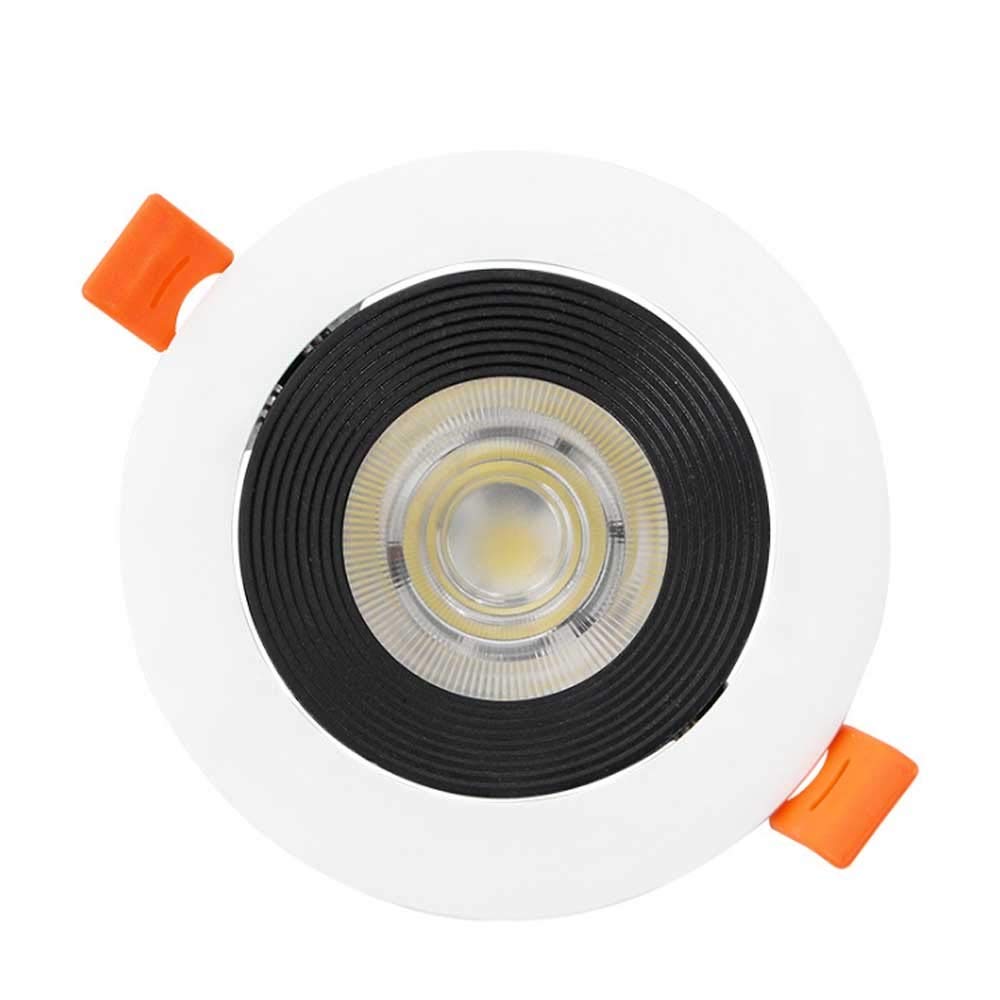 OZZKI Recessed Round LED Recessed Downlights Trim Rings Fitting 5W / 12W / 18W Adjustable Cob Cabinet Spot Lights for Livingroom