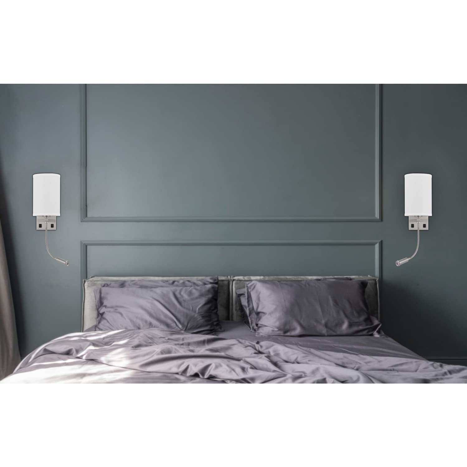 Cal Lakewood - 1 Light Wall Mount With Reading Lamp In Modern Style-23.5 Inches Tall And 6 Inches Wide