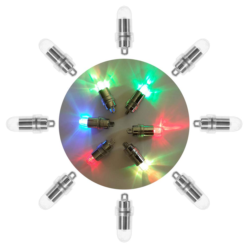 Sumdirect 24Pcs Color Changing Led Mini Lights,Waterproof Submersible Flashing Lights For Paper Lantern Balloon Floral Wedding Halloween Christmas Party Decoration Centerpieces