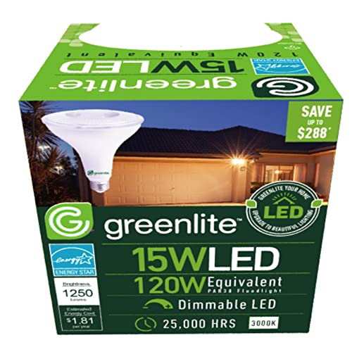 Greenlite Par38 E26 (Medium) Led Floodlight Bulb Bright White 120 Watt Equivalence 1 Pk - Total Qty: 1