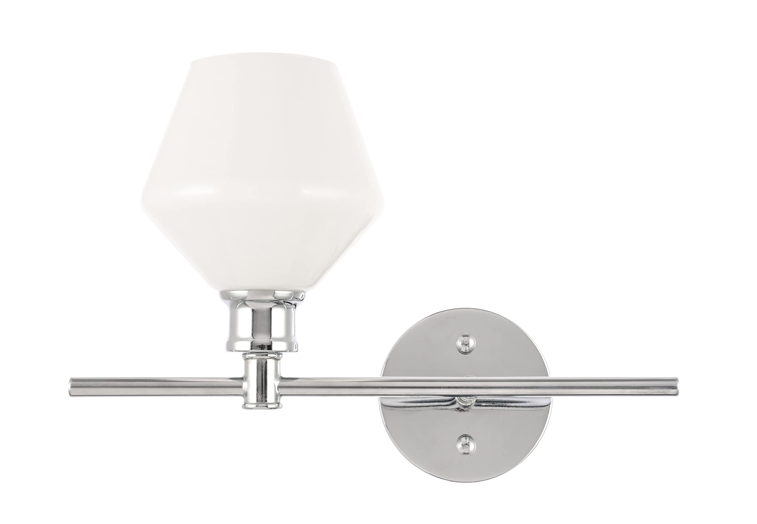 Living District Black Iron Wall Sconce With Frosted White Glass - 1 Light Decorative Fixture