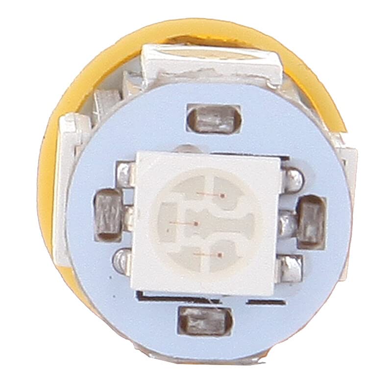 Cciyu (10) T10 5-5050-Smd Pc194 Led Bulb Instrument Panel Cluster Dash Light Twist Lock Socket (Yellow)