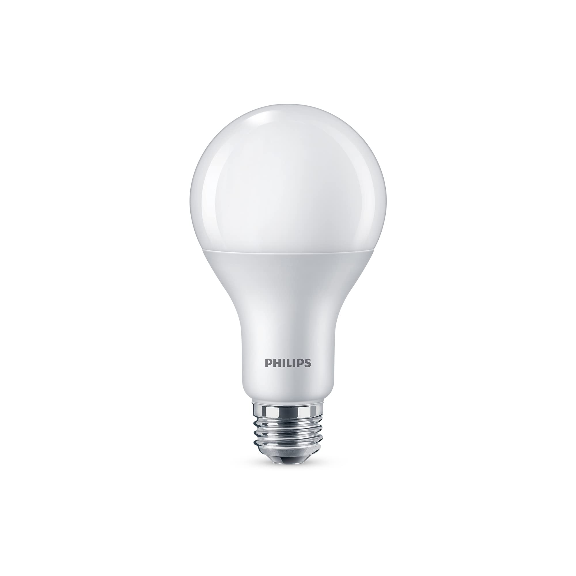 Philips LED A21 Dimmable Light Bulb, 2610 Lumen, Daylight (5000K), 4-Pack, E26 Base, EyeComfort Technology, Model 571505