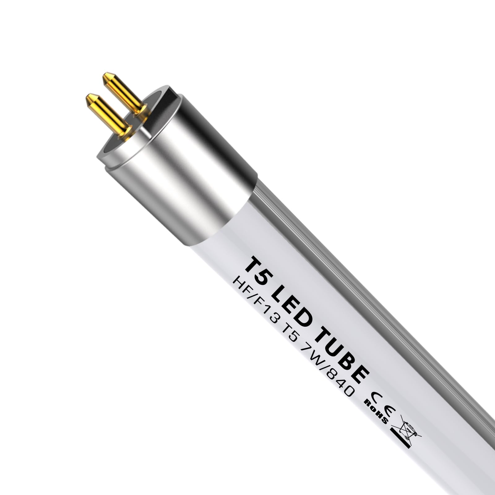IHYCTV 21 Inch T5 LED Tube F13T5CW Replacement, 7W 910lm for EVG 13W Fluorescent Lamps, Cool White 4000K, G5 Mini Bi-Pin Base, 1
